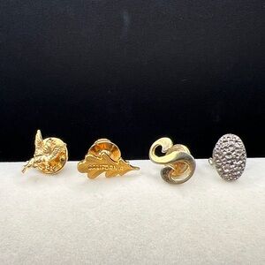 4 Gold and Silver Women's Lapel Pins